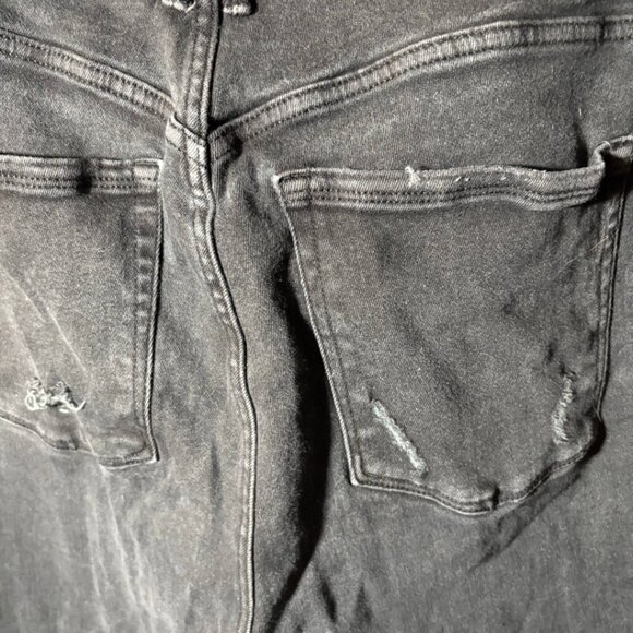 Good American Good Legs Skinny Jeans Black Distressed High Rise - Picture 2 of 10